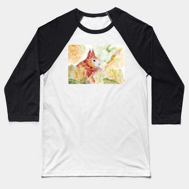 squirrel Baseball T-Shirt by Kunst und Kreatives